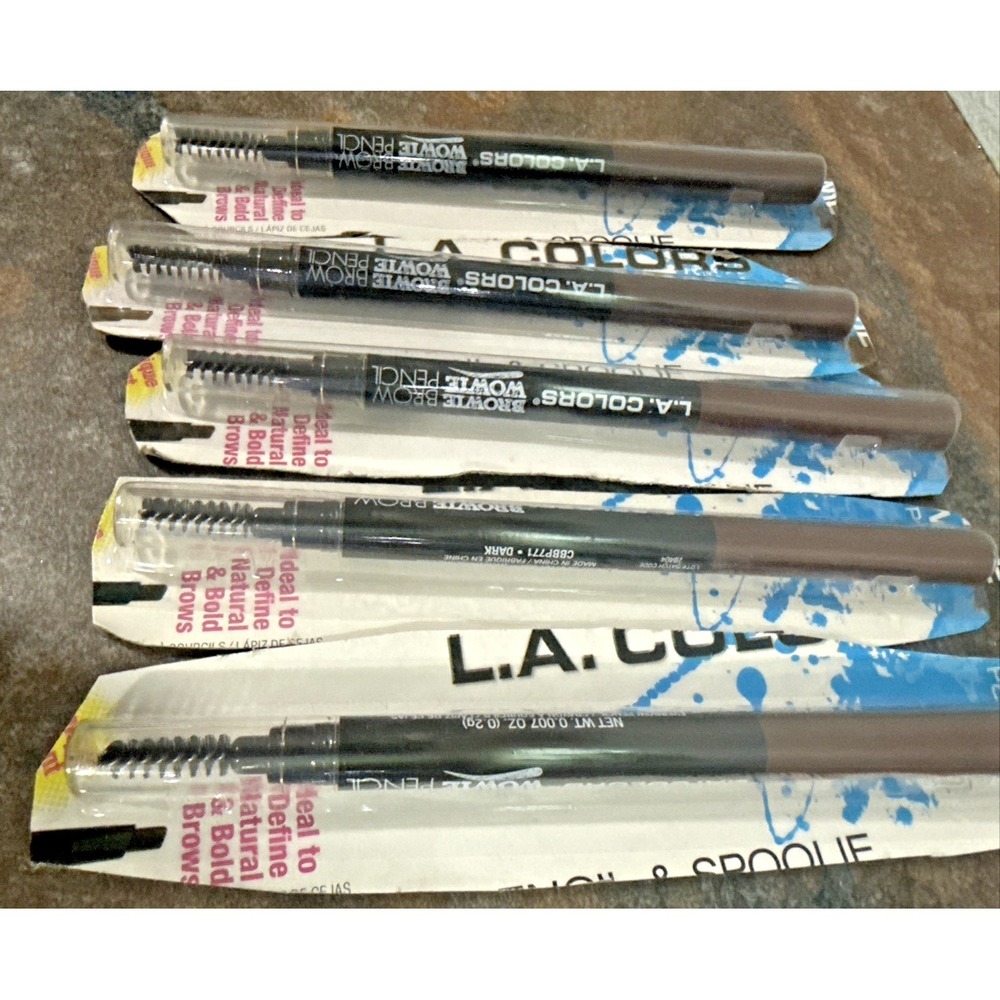 L.A. Colors Browie Wowie Brow Pencil Dark CBBP771 5 Pack NEW Sealed